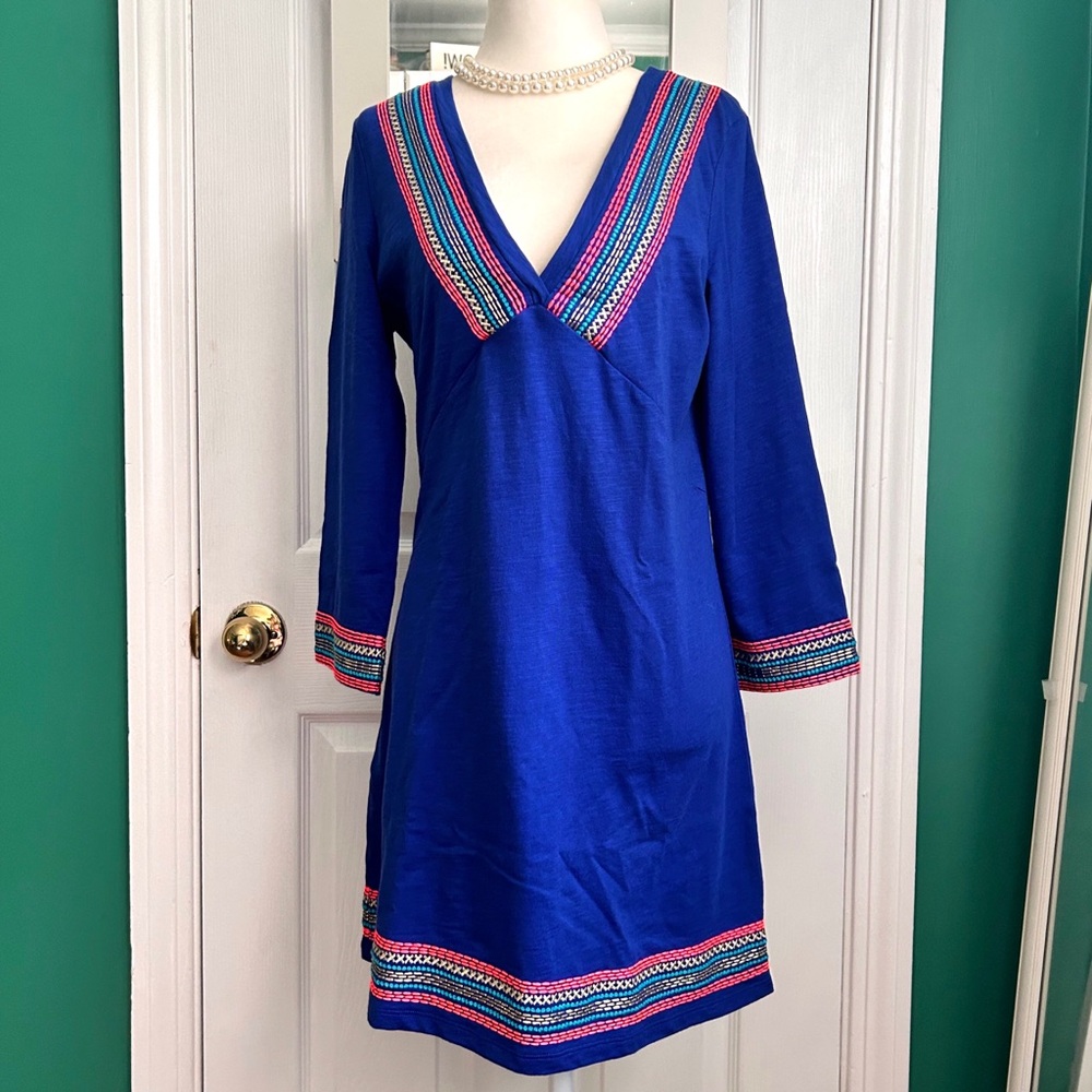 Boden Blue Long Sleeve Dress